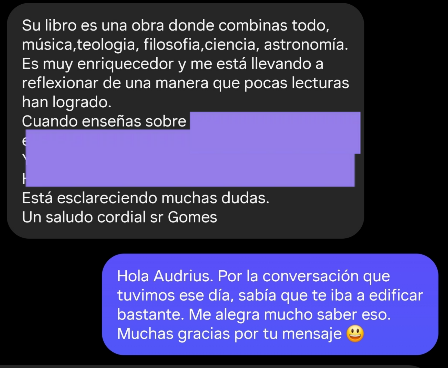 Reseña real de un lector (3)